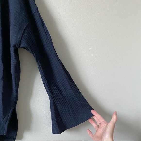 FP Movement Free People Oversized Navy Blue Ribbed Turtleneck Sweater XS - Picture 5 of 14